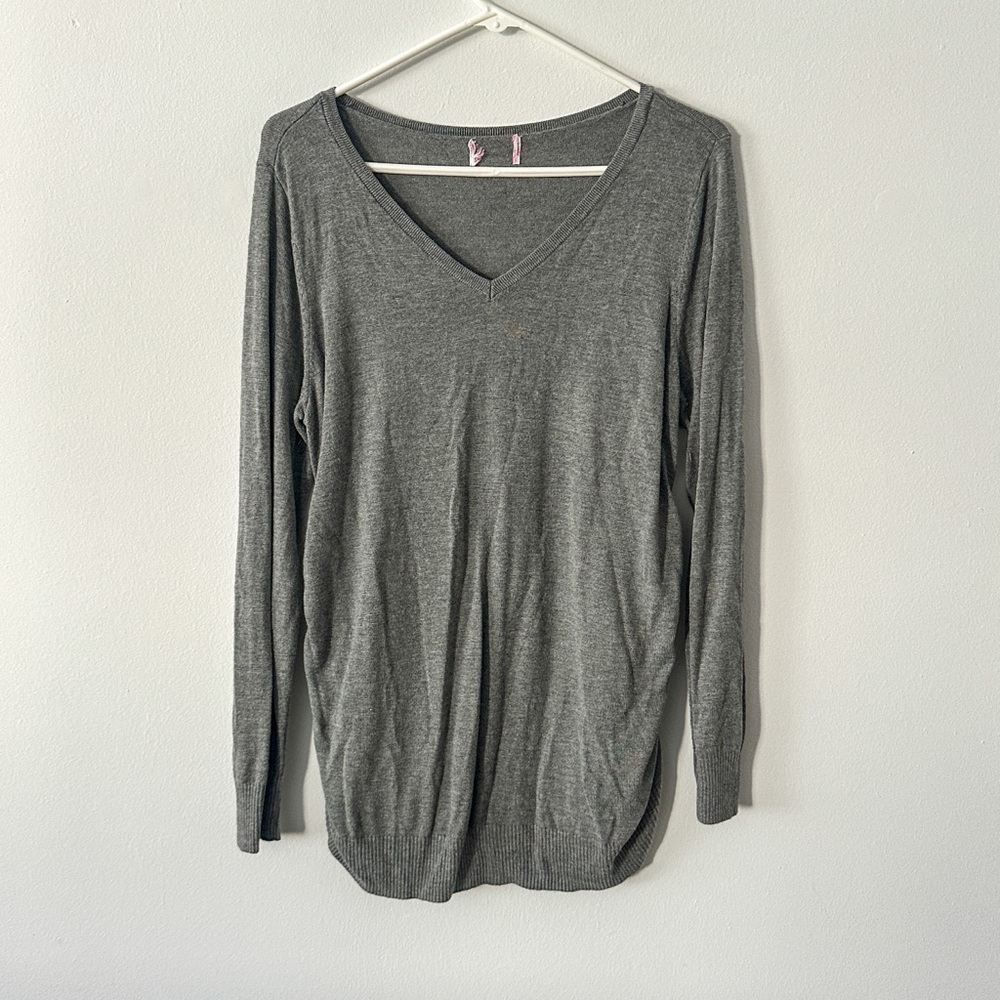 Gray Sweater No Tag Measured Size Large Or XL